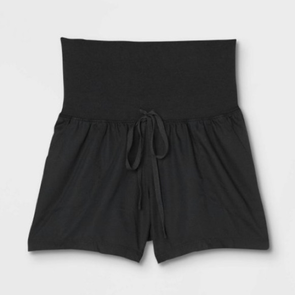 Isabel Maternity Twill Black Shorts Size L